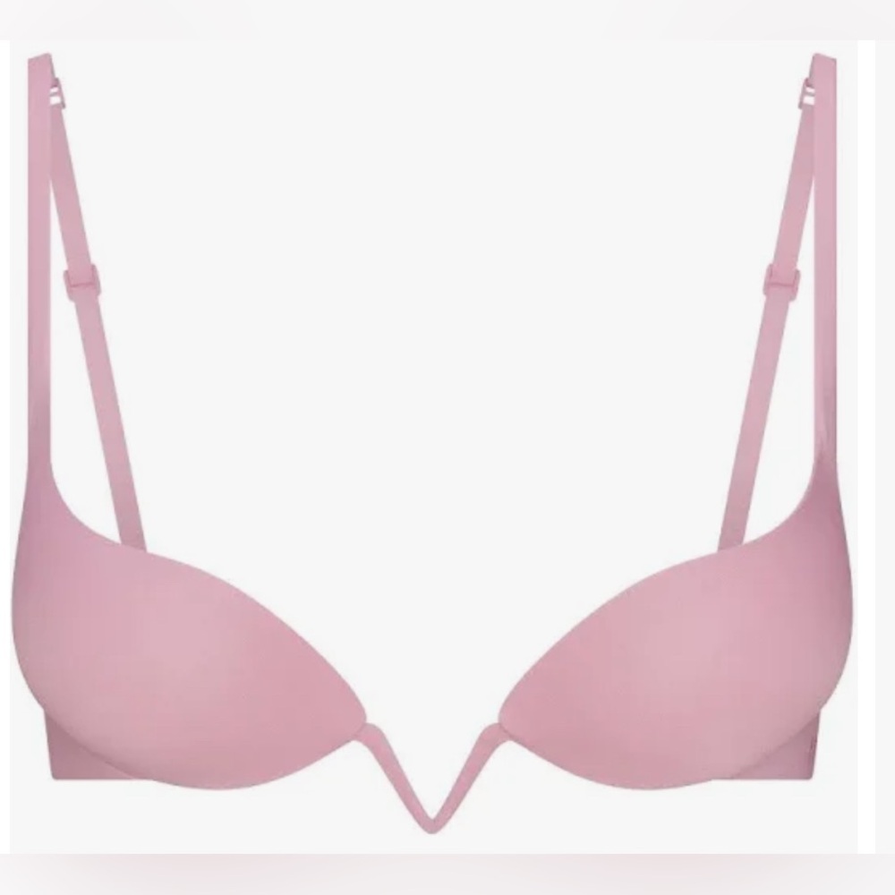 SKIMS Ultimate Deep V Push Up bra pink 34DD NWT (SK0216)